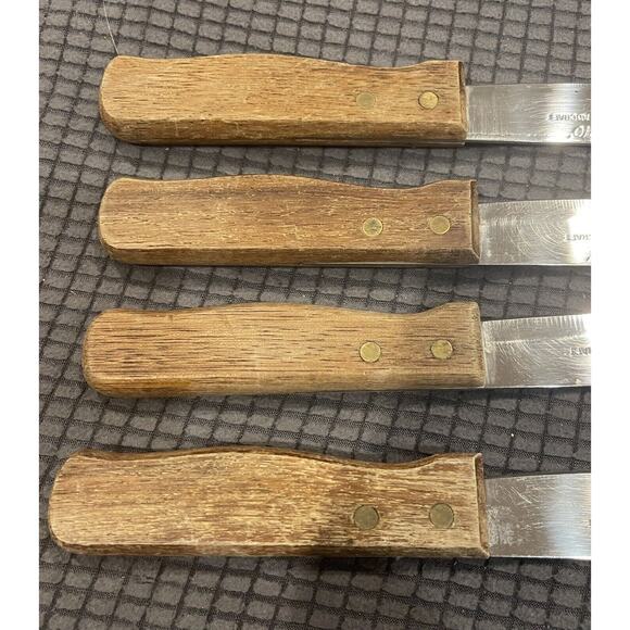 VTG GAUCHO STEAK KNIVES BY ADCRAFT ROUND TIP ~ SET OF 4 knives 10” LONG - Picture 4 of 4